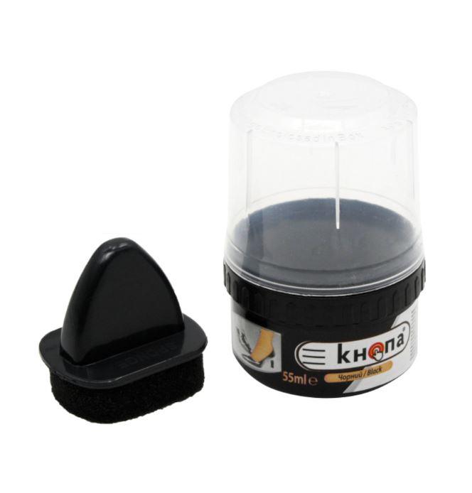 Крем блиск для взуття Кнопа, 55 мл, чорний, фото 1