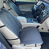 Накидки на сидіння з алькантари, Ромб, Темно-сірий, Преміум+, Передній комплект, фото 2