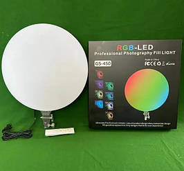 Світлодіодна LED лампа Camera light GS-45 RGB для фото та відео зйомки 3000-6500K