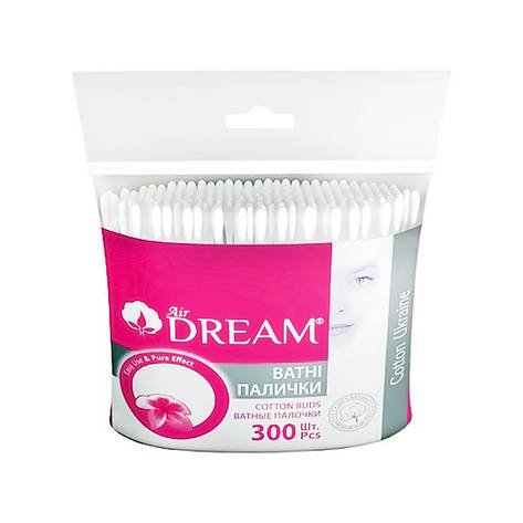Ватні палички ТМ "Air Dream" 300 штук в п/е, фото 1