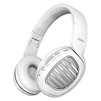 Бездротові накладні навушники Hoco W23 Brilliant Sound Bluetooth white | Великі навушники лопухи комбіноване підключення