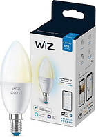 Лампа умная WiZ E14, 4.9W, 40W, 400Lm, C37, 2700-6500K, Wi-Fi
