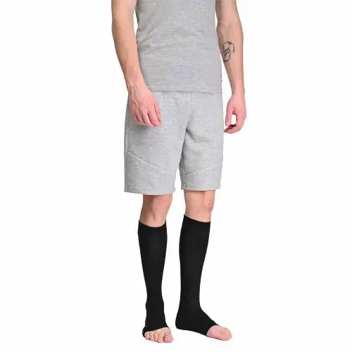 Гольфи компресійні чоловічі, з відкритим носком, 2 клас, 350 DEN, чорні, арт. 220-401 р.S ріст 180-195 Soloventex, фото 1