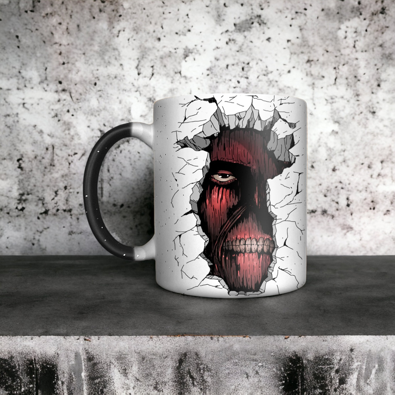 "Титан у стіні" принт з аніме Атака титанів у подарунок, 330 мл, фото 1