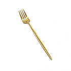 Набір столових приладів 24 шт, нержавіюча сталь, Золото / Кухонний столовий набір / Набір вилок та ложок, фото 7