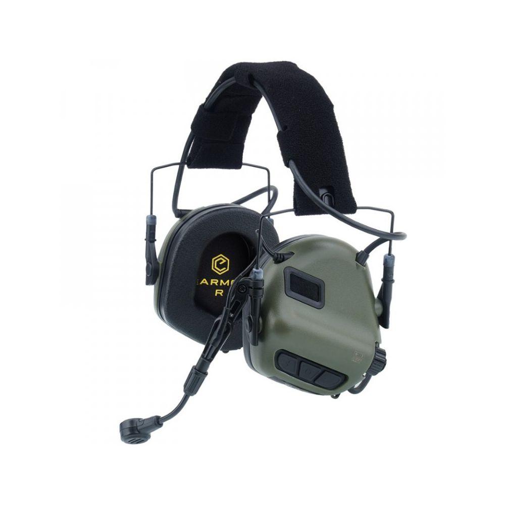 Тактичні активні навушники c мікрофоном Earmor M32 MARK3 DUAL COM (FG) Olive