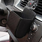 Підвісний органайзер для автомобіля на вентиляцію авто-органайзер кишеня для дрібниць і документів чорний, фото 4