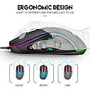 Дротова ігрова миша X9 з RGB підсвічуванням (Чорний), фото 5