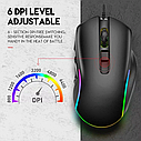 Дротова ігрова миша X9 з RGB підсвічуванням (Чорний), фото 8