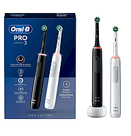 Набор зубных щеток Braun Oral-B Pro 3 3900 Cross Action White+Black(D505.533.3H)