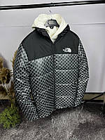 Пуховик The North Face Gucci | Мужская черная зимняя куртка | Куртка теплая на синтепухе 250