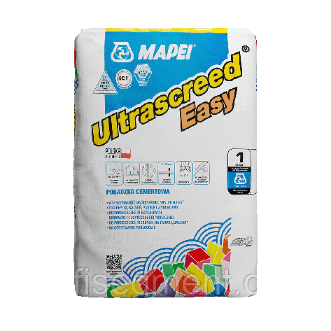 Готова напівсуха цементна стяжка Ultrascreed Easy 25кг Mapei, фото 1