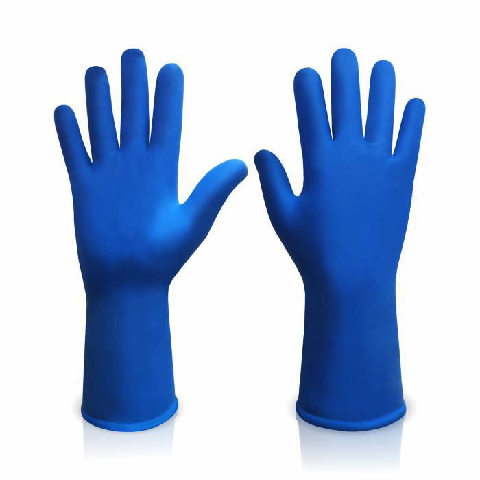 Латексні рукавички надміцні з подовженою манжетою, розмір XL, 50 шт. – захист і комфорт, фото 1