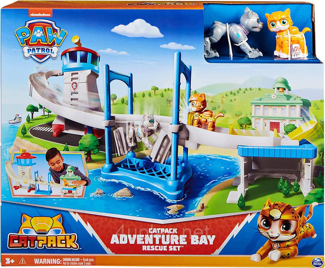 Щенячий патруль Котяча зграя. Вежа Бухти пригод. Дикий кіт. Paw Patrol Cat Pack Adventure Bay Playset with Lookout Tower