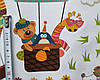 Декоративні наклейки для дитячого садка Звірі на повітряних кулях (лист 30 х 90 см) Б156, фото 2
