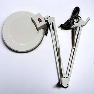 Професійна лампа лупа FS-644-1 настільна з кріпленням та підсвічуванням, 24W., фото 2
