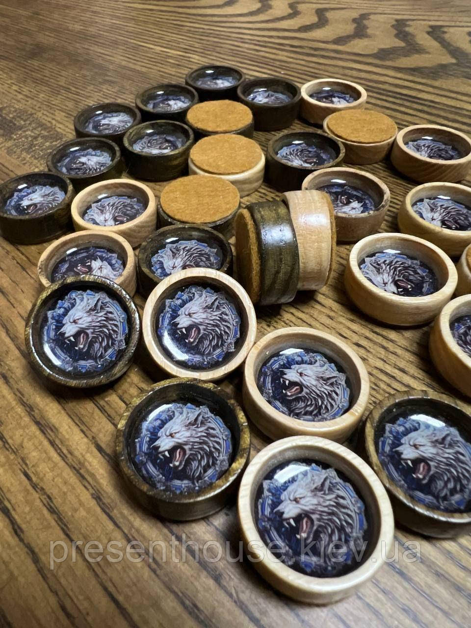 Фішки для нард Вовк №2діаметр 24мм, фото 1