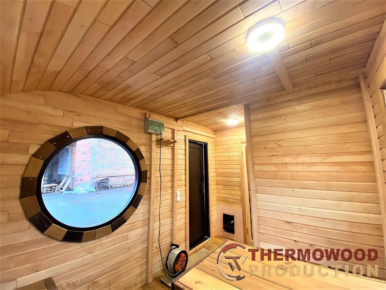 Bathhouse barrel Ovale Fasssauna oval 6.0x2.6m made of thermal timber from the manufacturer Thermowood Product - фото 7 - id-p2026246443