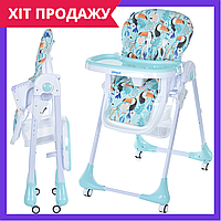 Стульчик для кормления детский пластиковый Bambi M 3233 Toucan Mint мятный