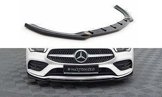 Сплітер Mercedes CLA C118 AMG Line / A35 тюнінг обвіс губа спідниця елерон (V1)