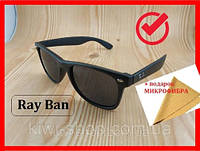 Сонцезахисні окуляри Ray Ban Wayfarer 2140, окуляри від сонця чорні рей бен матова оправа