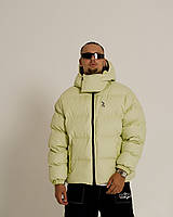 Мужская зимняя куртка оверсайз желтая Homie теплая до -30*С Пуховик мужской зимний с капюшоном