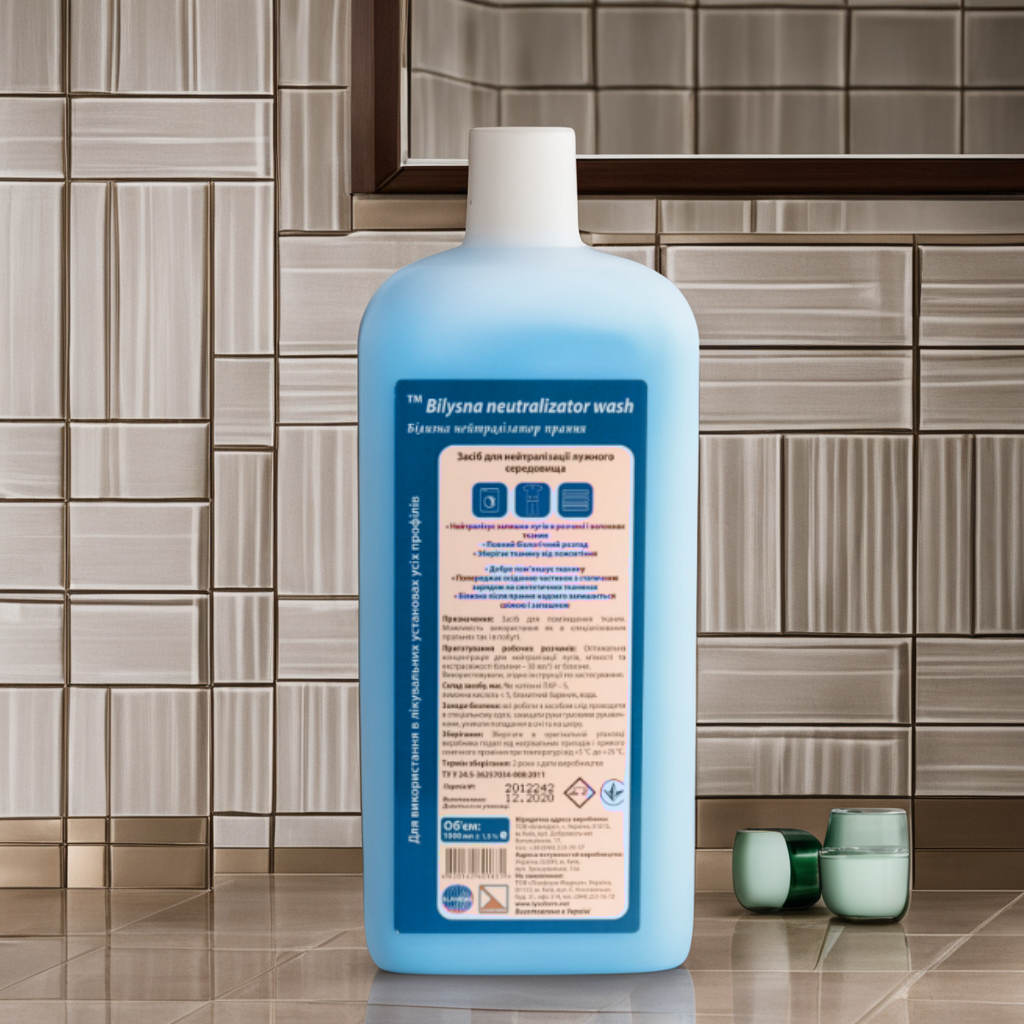 Рідкий засіб для нейтралізації лужного середовища Білизна нейтралізатор прання 1000 мл, фото 1