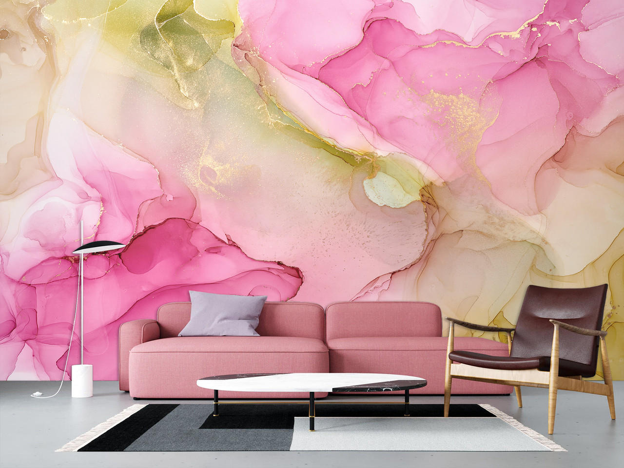 Фото шпалери 3д для залу з малюнком, шпалери на основі флізеліну "Абстракція", фото 1