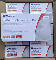 Перчатки нитриловые текст. без пудры нестерильные SafeTouch® Premium Red, размер XS