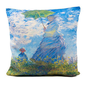 Наволочка декоративна різнокольорова Моне "Дама з парасолькою" Centrotex