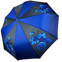 Женский складной зонт полуавтомат на 10 спиц от Toprain с принтом "Гармония", синий топ