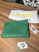 Goyard клатч зеленый