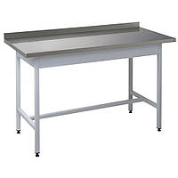 Стол производственный 500х1100 мм СВ-1, металлический стол с пристенным бортом на кухню из нержавеющей стали