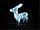 Новорічна акрилова статуя оленень середній RENIFER, що Світяться новорічні олені 60 LED, фото 3