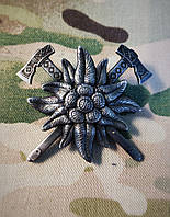 Кокарда для Горной пехоты латунный/ Беретный знак Горной пехоты металл