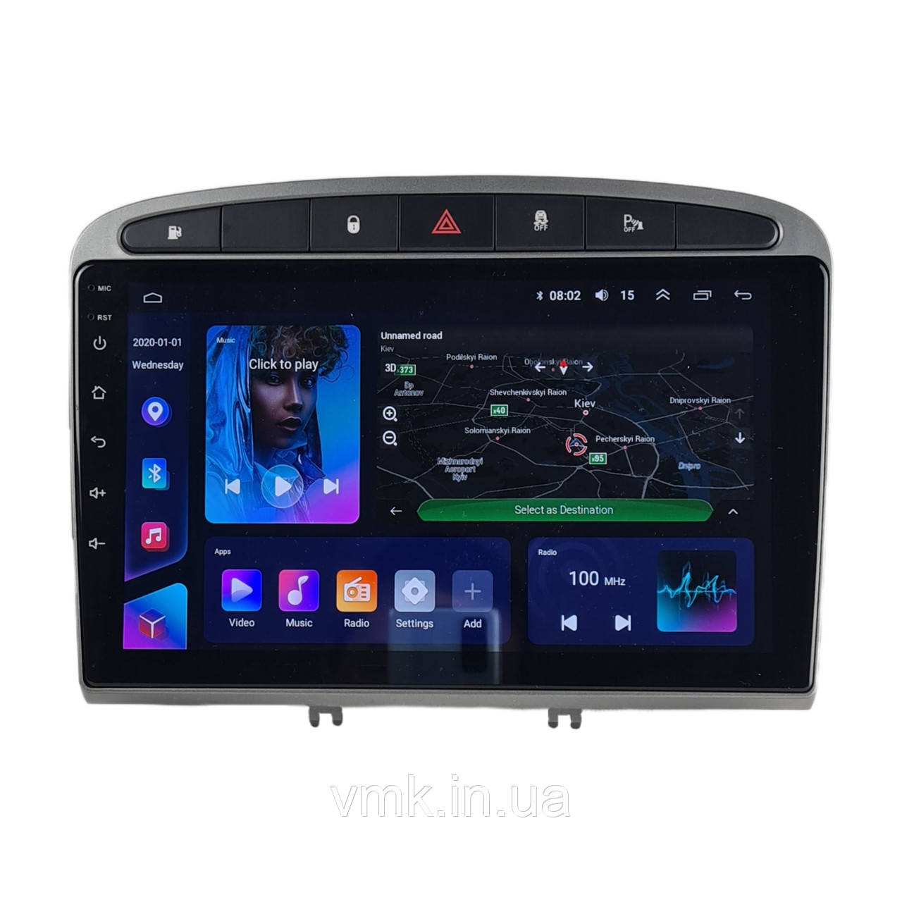 Андроїд Автомагнітола Peugeot 408 2010-2013 ТОП платформа 7862 8 ядер 4G DSP CarPlay Android QLED