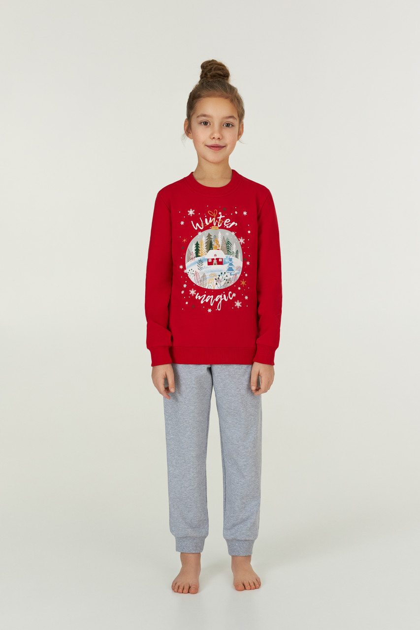 Піжама для дівчинки НОВОРІЧНА р.128 на підчосі ELLEN MAGIC, фото 1