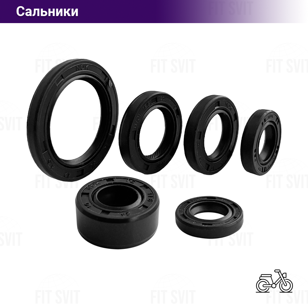 Сальники двигуна Дельта, Альфа, Актив, комплект 6 шт
