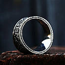 Кільце печатка перстень чоловіче сталеве IGGDRASIL 19 з медичної нержавіючої сталі з Деревом, фото 3