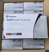 Перчатки нитриловые текстурированные без пудры нестерильные SafeTouch® Advanced фиолетовые, размер S
