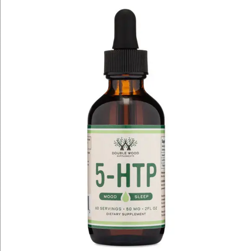 Антидепрессант 5-НТР жидкий / 5-HTP Liquid Drops 50 mg in 1 ml, 60 ml Double Wood USA