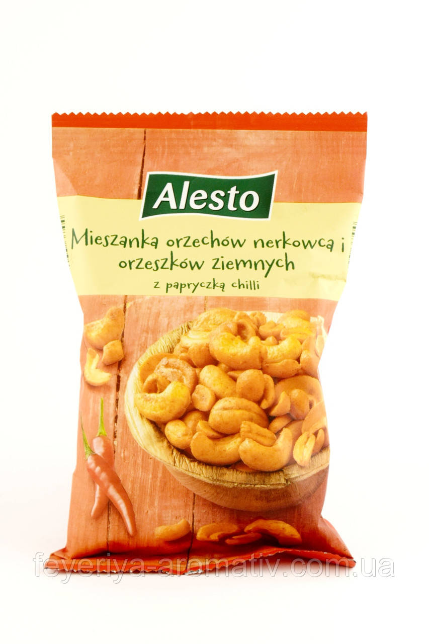 Суміш горіхів кеш'ю та арахісу з перцем чилі Alesto 200 г Польща