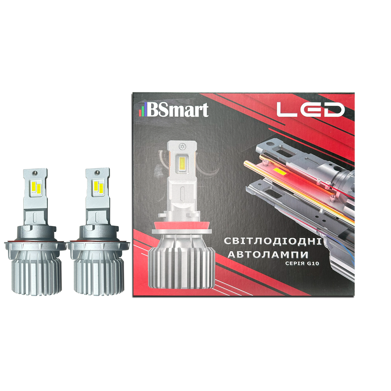 Автолампи LED BSmart G10 діод CSP Південна Корея H13 6000Лм 54Вт 12-24В