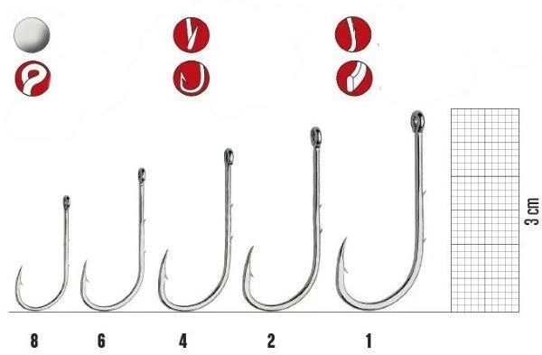 Гачок Gamakatsu LS-5213N Nickel №1 9шт.