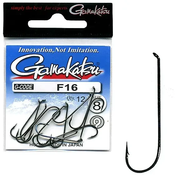 Гачок Gamakatsu F16 N/L Black №10 13шт.