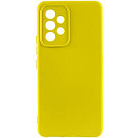 Чехол силиконовый с защитой камеры для Samsung Galaxy A52 4G / A52 5G / A52s (Желтый / Flash)