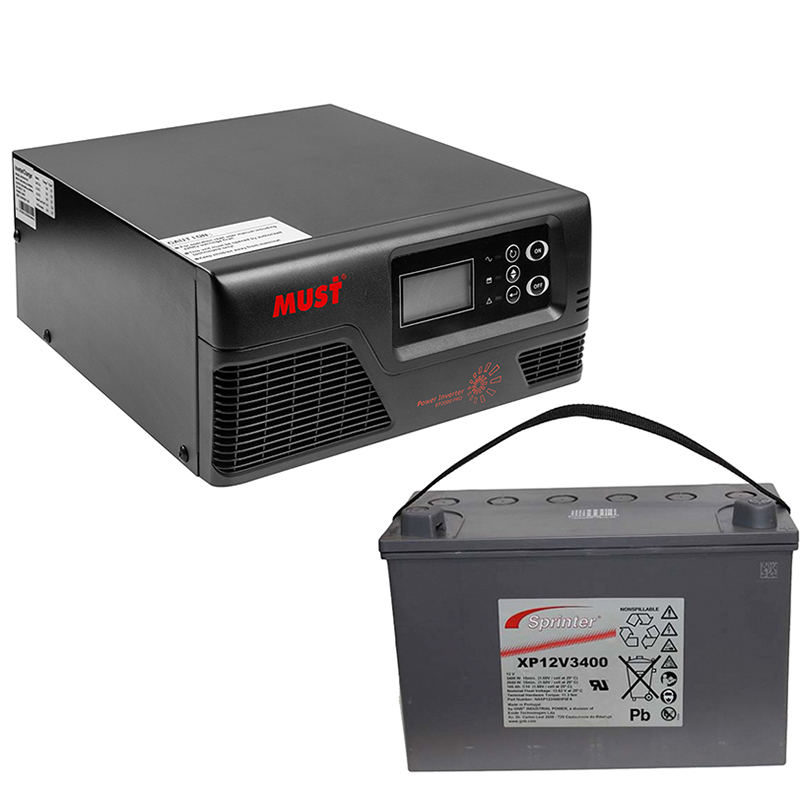 Комплект резервного живлення для котла ДБЖ Must 300W+АКБ EXIDE Sprinter AGM 105Ah