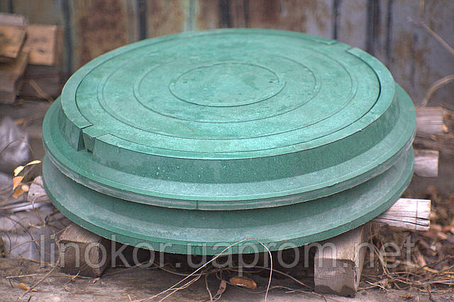 Люк канализационный пластиковый ( полимер-песчаный ) зеленый - фото 2 - id-p2193393