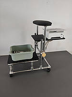 Підставка для педикюру TERTIO 2 в 1 з полицею Чорний