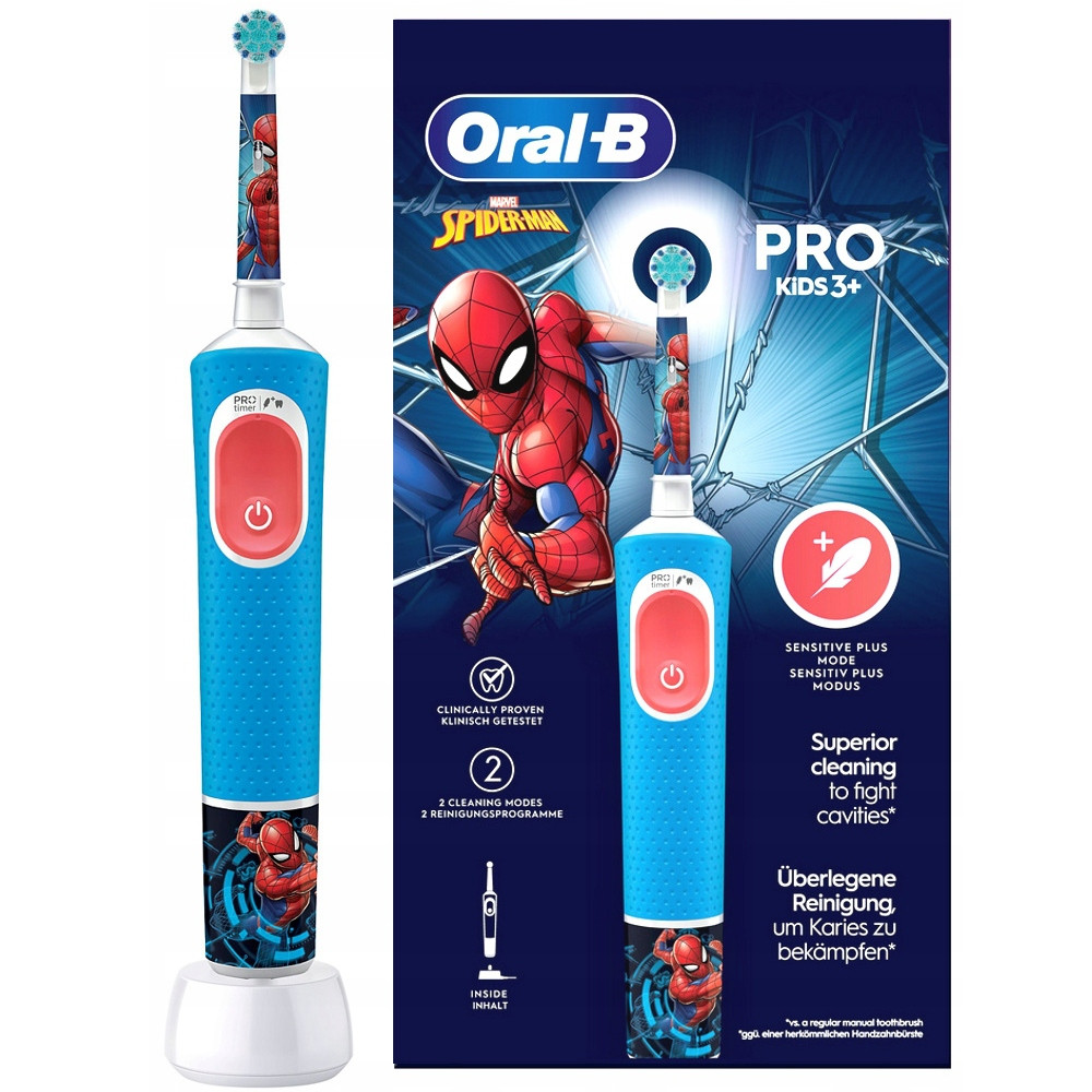 Електрична зубна щітка дитяча Braun Oral-B D103 Pro Kids Spider-Man